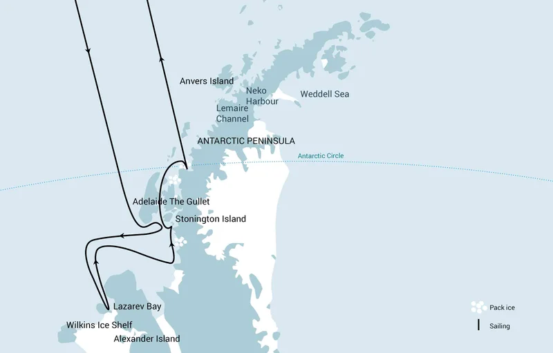 Antarctica - Beyond the Polar Circle - Wilkins Ice Shelf