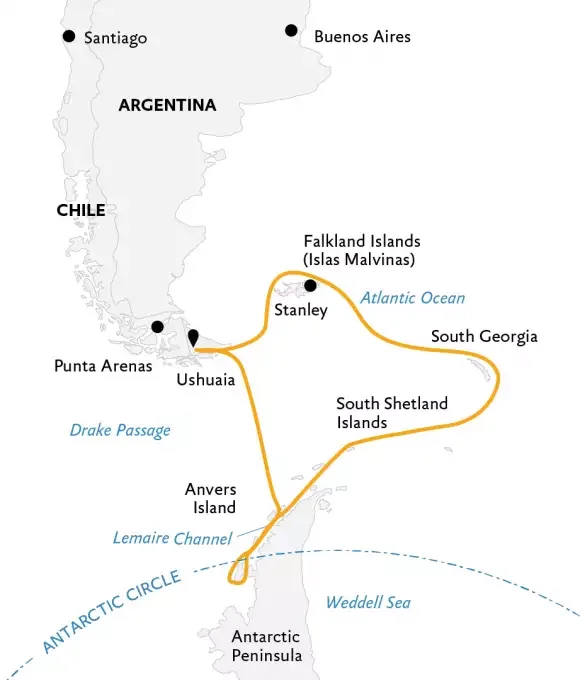 Epic Antarctica: Crossing the Circle via Falklands and South Georgia