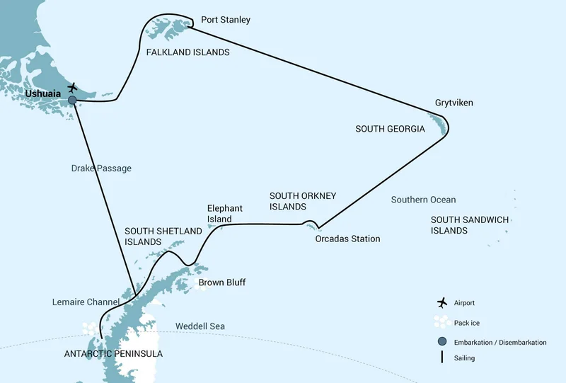 Antarctica - Elephant Island - Weddell Sea - Polar Circle