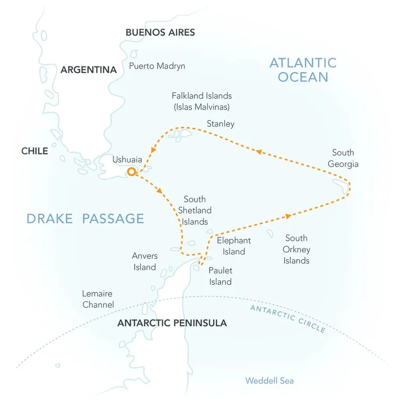 Falklands, South Georgia & Antarctica