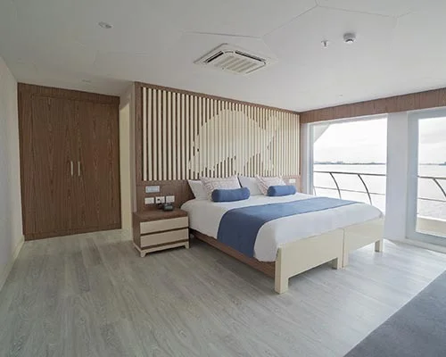 Cabin Space and Social Areas on a Luxury Galapagos Cruise