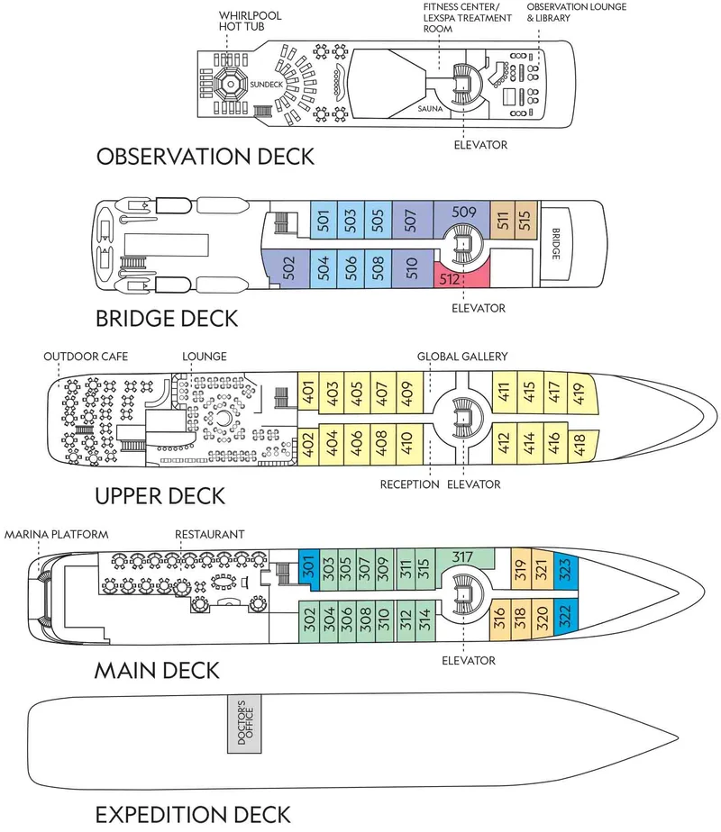 Deck Plans | National Geographic Orion