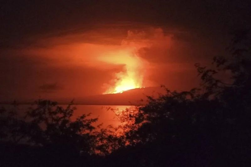 Volcano on Uninhabited Galapagos Island Erupts, Sends Lava Flowing to Sea 