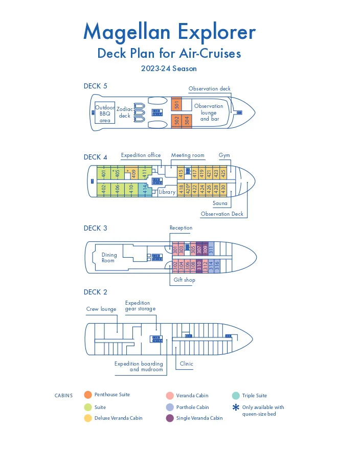 Magellan Explorer | Deck Plans | Air Cruises