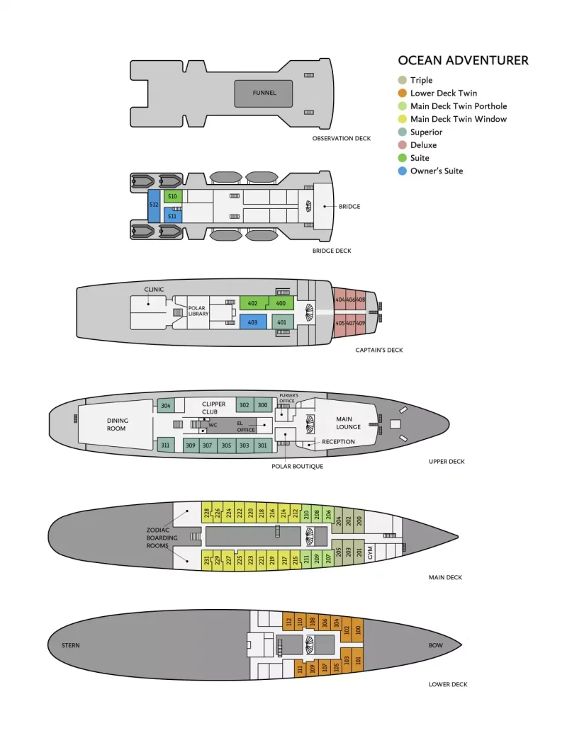 Deck plans | Ocean Adventurer