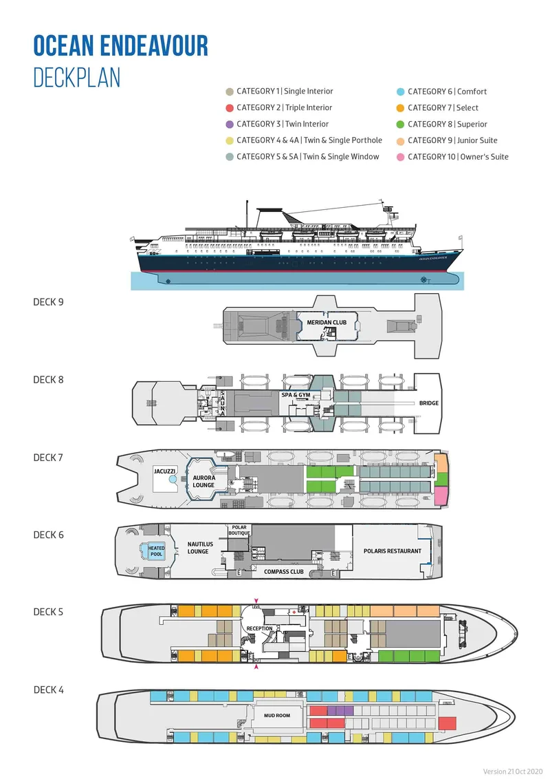 Deck Plans | Ocean Endeavour