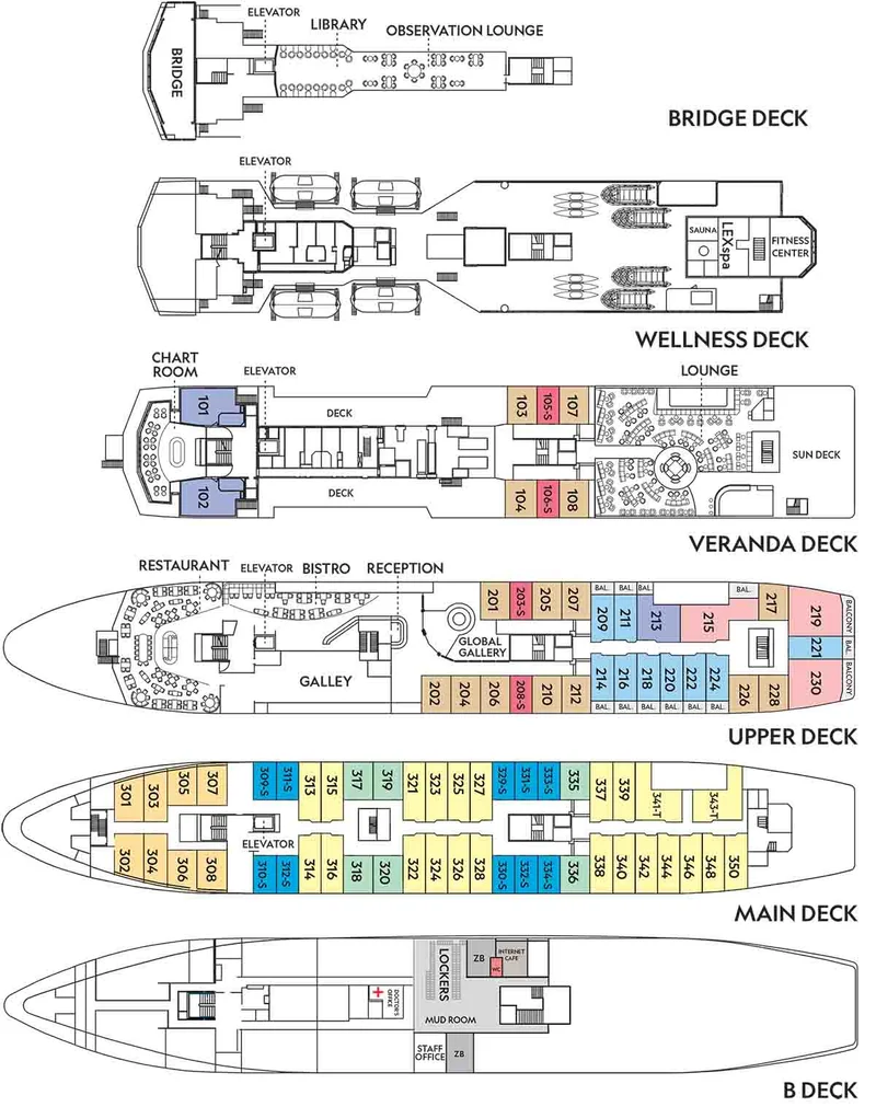 Deck Plans | National Gepgraphic Explorer