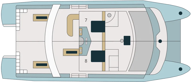 Upper deck | Seaman Journey Catamaran