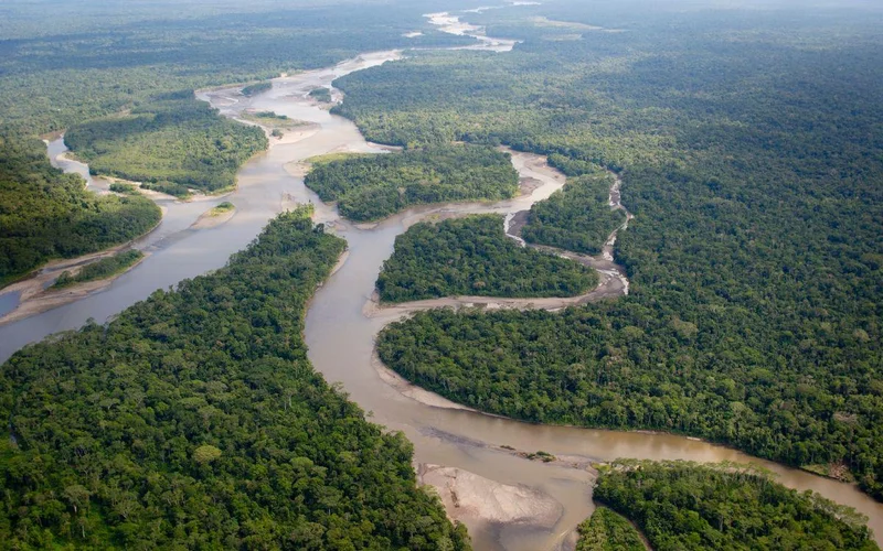 Aerial View Over Amazon Rainforest Aerial View Over Amazon Rainforest