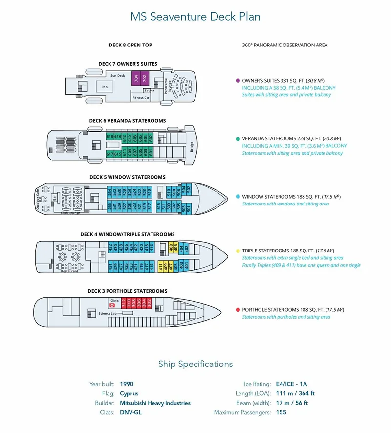 Deck Plan | MS Seaventure