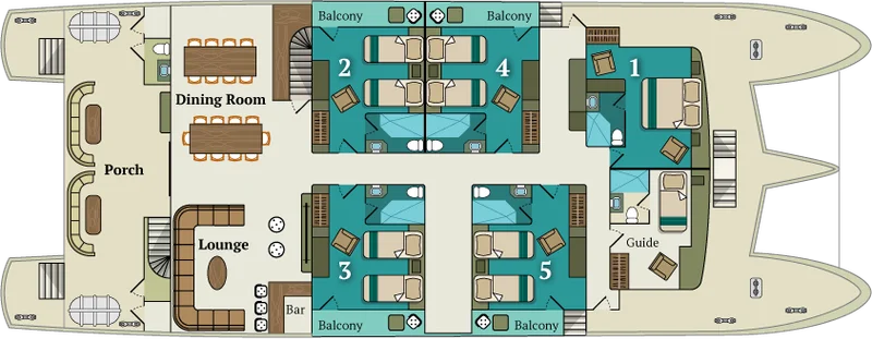 Main deck | M/C Alya