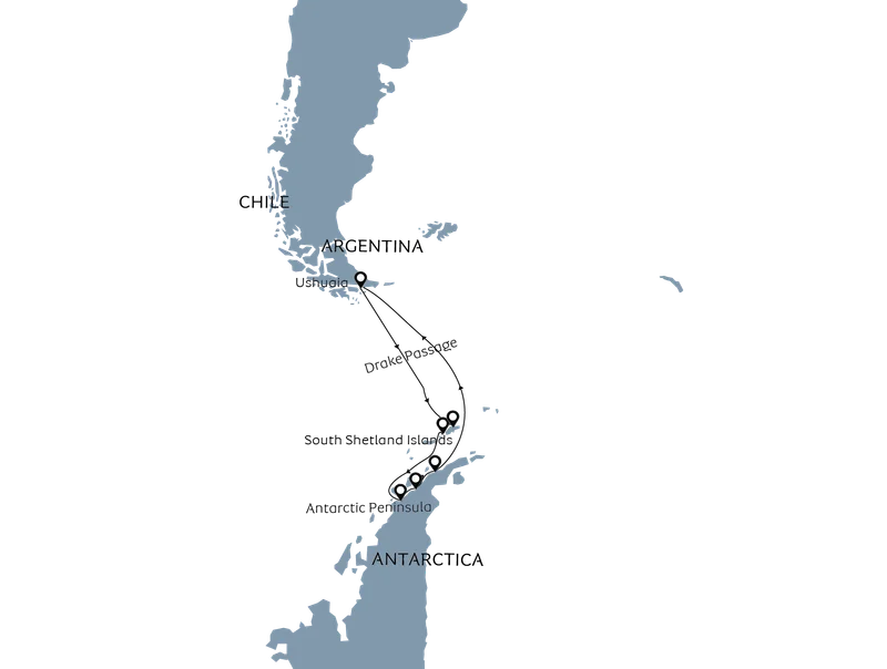 South Shetland Islands and Antarctic Peninsula